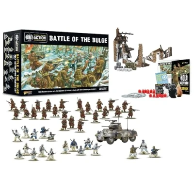 Imagen de Warlord Games Battle Of The Bulge juego de iniciación la tercera edición Bolt Action, un batalla estrategia Segunda Guerra Mundial 28 mm para 2 o más jugadores que usan