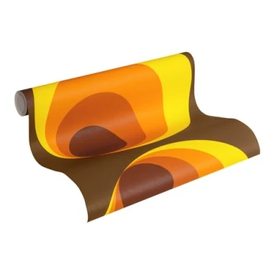 Imagen de A.S. Création Papel Pintado Vintage en Marrón, naranja y amarillo de Pared para Diferentes Espacios 10,05 m x 0,53