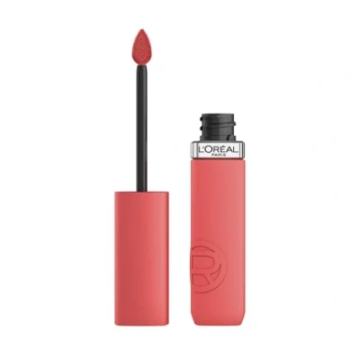 Imagen de L&#039;Oréal Paris Pintalabios Líquido, Color Intenso, Fórmula Mate de Larga Duración, con Ácido Hialurónico, Infaillible Matte Resistance, Tono Summer Fling