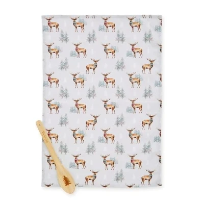 Imagen de Cooksmart Juego de Toallas té y Cuchara Navidad diseño británico, para la Temporada Festiva, paño Cocina con Todo Tipo cocinas,