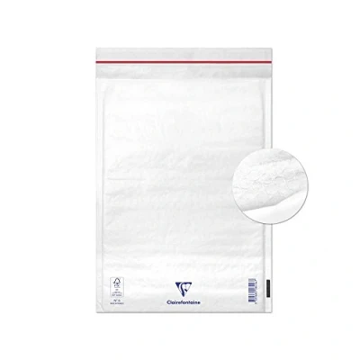 Imagen de Clairefontaine 7346C Paquete de 10 bolsas acolchadas blancas película burbujas 220 x 330 mm, 90 g/m²