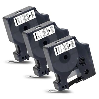 Imagen de 3x Labelwell 9mm x 7m Compatible Cintas de Etiqueta Reemplazo para Dymo D1 40913 S0720680 Negro sobre Blanco LabelManager 160 280 260P 360D 420P 500TS LabelWriter 450 DUO LabelPoint 150 250