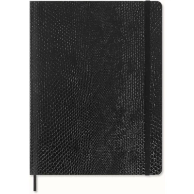 Imagen de Moleskine Cuaderno Precious &amp; Ethical, con Caja de Regalo, Tapa Suave Vegana Efecto Pitón, Cierre Elástico, Formato XL 19x25cm, Color Negro