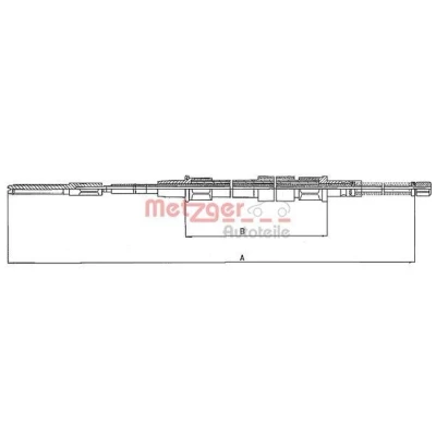Imagen de METZGER 10.748 Cable de Freno Mano Atrás izquierda, derecha, izquierda 1628/1016 Tambor COFLE VOLKSWAGEN: Passat B3/B4 Berlina