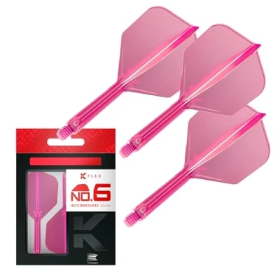 Imagen de Target Darts K Flex Integrated Dart Flight and Shaft, No.6 Rosa (Intermedio) Lote de 3 No 6, Plumas para Dardos Kflex Precision Moulded 2 In 1 y Stem Accesorios