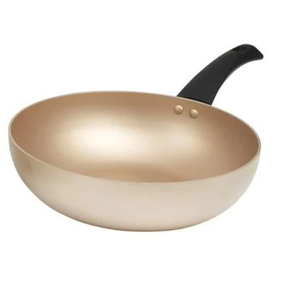 Imagen de Salter BW11111EU7 Sartén Wok Antiadherente De 28 cm, La Colección Olympus, Para Todo Tipo Placas Y Inducción, Fácil Limpiar, Sin PFOA, Dorado