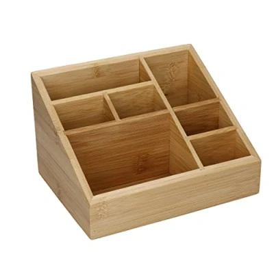 Imagen de Copco COPHSEORGBAM Organizador de bambú para el hogar, Caja exposición, Madera, Marrón