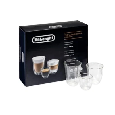 Imagen de De&#039;Longhi, Vidrio, 5513296671 DLSC302 Delonghi Fancy Box, juego de 6 gafas térmicas, transparentes, 1 Litro
