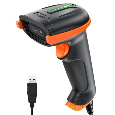 Imagen de Tera Escáner de Código Barras 1D 2D QR Mano con Cable Lector CMOS Cámara 300,000 Píxeles y USB, Plug and Play, D5100Y