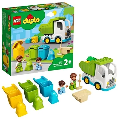 Imagen de LEGO 10945 Duplo Town Camión de Residuos y Reciclaje, Carro Basura, Juguete Educativo +2 años, Juegos para Bebés