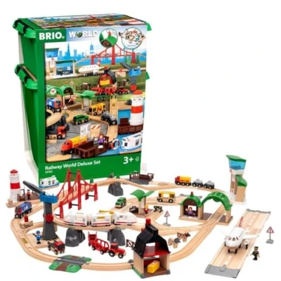 Imagen de BRIO Set Deluxe Mundo ferroviario (33766)