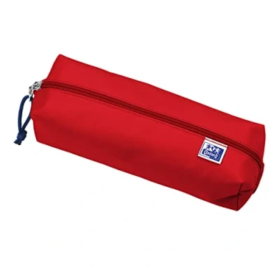 Imagen de Oxford Estuche Rectangular Grande Duradero para niñas y niños, Color Rojo