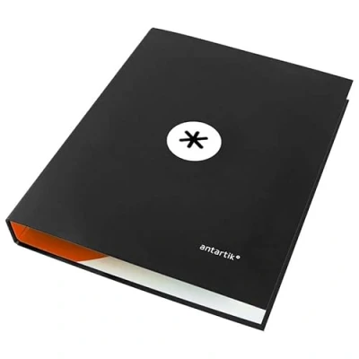 Imagen de Carpeta liderpapel antartik a4 forrada 4 anillas 25 mm redondas color negro