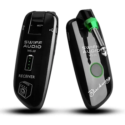 Imagen de SWIFF sistema inalámbrico de Guitarra, Transmisor Receptor guitarra con 5 horas autonomía digital cable para