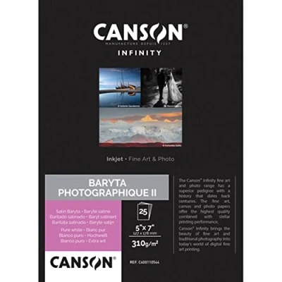 Imagen de Canson Infinity Baryta Photographique II Caja 12,7x17,8 25 Hojas 310g