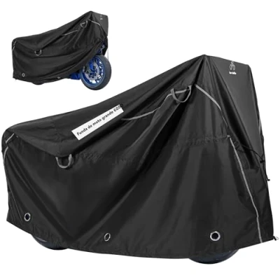 Imagen de Team Obsidian, 210D/ 300D Oxford Cubierta Impermeable para Bicicleta Protección UV Anti Polvo Lluvia con Orificios de Bloqueo montaña/Bicicleta Carretera/Bicicleta Ruta
