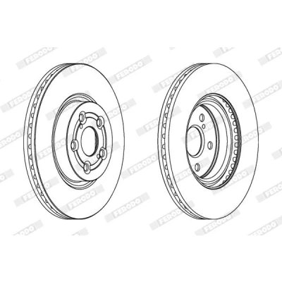 Imagen de FERODO PREMIER Coat+ disc DDF1315C Disco de freno 295 26 5 ventilado revestido sin tornillos TOYOTA: Avensis II Berlina, Station Wagon