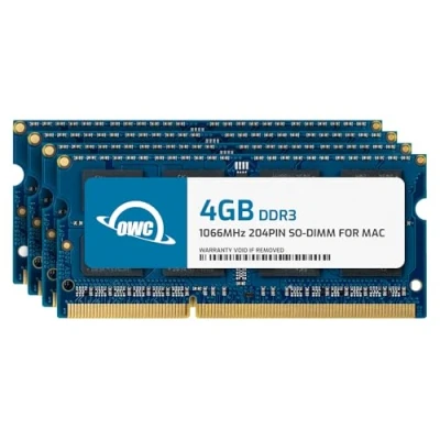 Imagen de OWC 16.0GB (4 x4GB) PC8500 DDR3 1066 MHz Kit de actualización Memoria 204 Pines para Apple iMac Modelos 21.5 y 27 Pulgadas, (OWC8566DDR3S16S)
