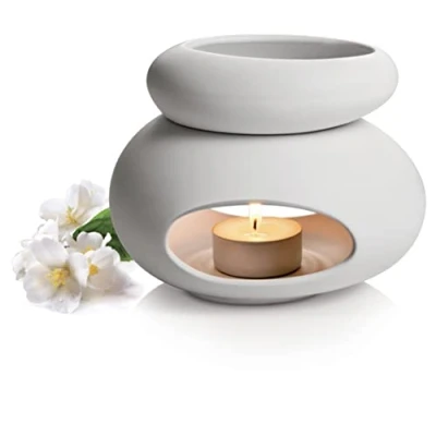 Imagen de LAMPARA AROMATICA Fancy Home, Stones, Blanco