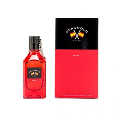 Imagen de SPAGNOLO Sport, Colonia Hombre, 75 ml, Perfume Formato Spray, Eau de Toilette Natural y Masculina, Aroma Amaderado Especiado, Fragancia Fresca, Enérgica Larga Duración