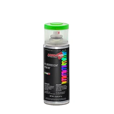 Imagen de AMBRO SOL Pintura Imprimación en Spray esmalte, color Verde Fluorescente 400 ml