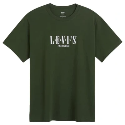 Imagen de Levi&#039;s SS Relaxed Fit tee Camiseta, Serif Logo Kombu Gre, L Hombre