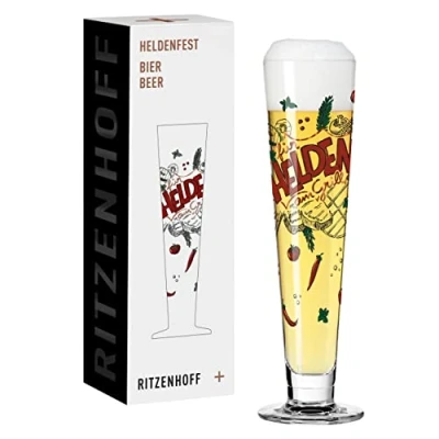 Imagen de Ritzenhoff 1011013 Vaso de cerveza 330 ml Serie Heldenfest, motivo nº 13 Para héroes en la barbacoa Made in Germany