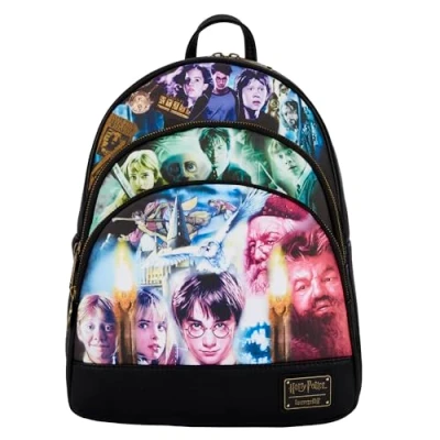Imagen de Loungefly Mochila Trilogia Harry Potter 34cm, Juventud Unisex, Multicolor (Multicolor), Talla Única
