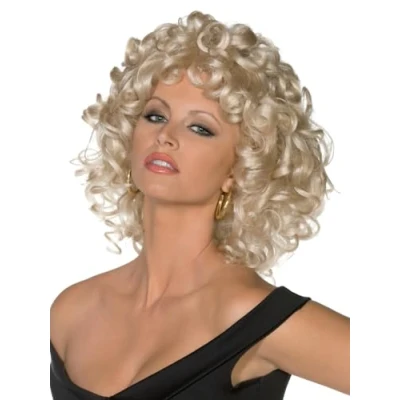 Imagen de Smiffys Peluca de Frenchy Grease, Rosa, Corta y rizada