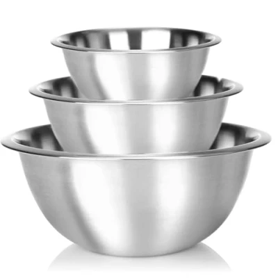 Imagen de Space Home Set 3 Cuencos Acero Inoxidable de Cocina Bol Boles Multiusos Ensaladera, Mixing Bowl, Repostería Bols