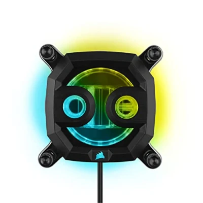 Imagen de Corsair Hydro X Series XC7 RGB PRO Bloque de Refrigeración Líquida para CPU Intel LGA 1700, 1200, 115X y Zócalo AMD AM4 (Placa Refrigerante Cobre, Más 110 Aletas Microrrefrigeración) Negro