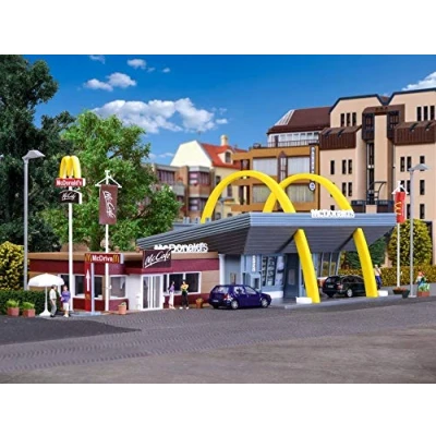 Imagen de Vollmer McDonald&#039;s 43635 H0 restauración rápida con McCafé