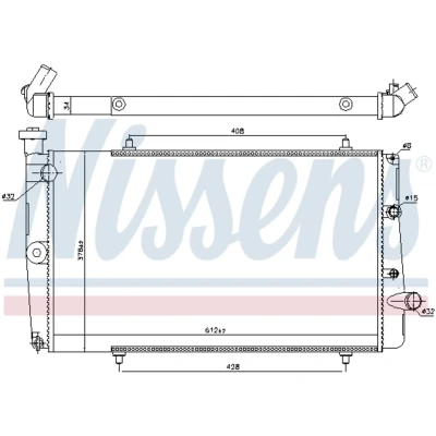 Imagen de NISSENS 634811 Radiador, refrigeración del motor Aluminio 612 378 34 Aletas unidas mecánicamente PEUGEOT: 309 II Hatchback