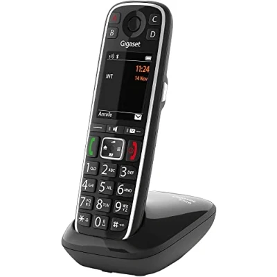 Imagen de Gigaset E720 Teléfono DECT/analógico Negro Identificador de Llamadas E720, DECT/analógico, Terminal inalámbrico, 200 entradas, Llamadas, Servicios Mensajes