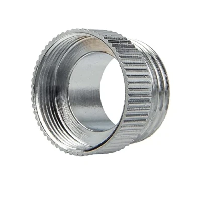 Imagen de tecuro Adaptador de acople para grifo, pieza transición, salidas salpicadero, AG 1/2 a IG M22x1, latón y cromo, 4699111