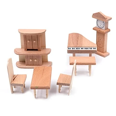 Imagen de CENPEK Muebles de casa muñecas Escala 1:12 madera Juego en miniatura Accesorios para Modelo mobiliario sala estar