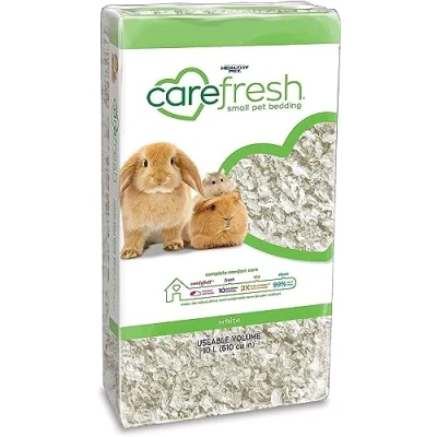 Imagen de Carefresh Ropa de Cama para Mascotas pequeñas Papel Natural Blanco 99% Libre Polvo con Control olores, 10 L