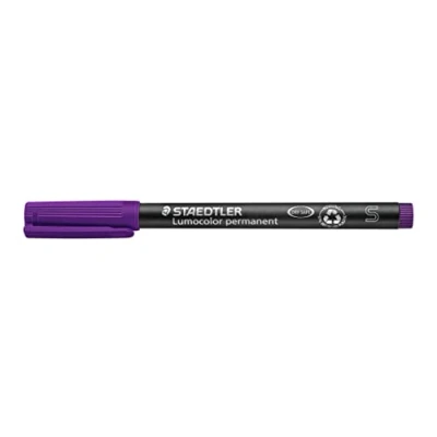 Imagen de Staedtler Lumocolor 313 6. Rotulador de tinta permanente color morado y punta fina. Caja con 10 unidades.