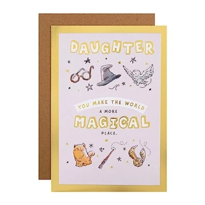 Imagen de Hallmark Tarjeta de cumpleaños para hija ilustraciones y actividad Harry Potter