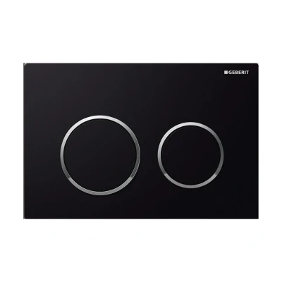 Imagen de Geberit Pulsador Omega20, Para Doble Descarga: Negro/Cromado Brillante/Negro (115.085.KM.1)