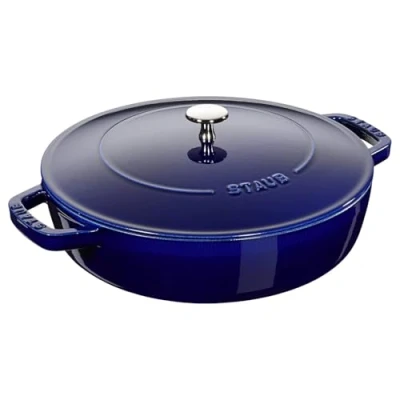 Imagen de Staub 40511 476 0 Olla con Tapa, en Hierro Fundido, Color Azul Oscuro, 28 cm
