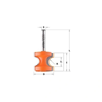 Imagen de CMT Orange Tools 954.003.11 Fresa semicircular hm s 8 d 25.4 r 4.8