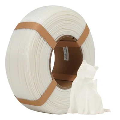 Imagen de eSUN Filamento de Recambio PLA+ 1,75 mm, PLA Plus Impresión 3D Sin Bobina, Precisión Dimensional +/ 0.03mm, 1KG (2.2 LBS) para Impresoras 3D,Blanco