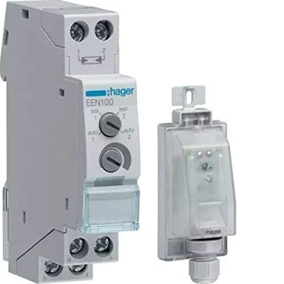 Imagen de Hager EEN100 Interruptor crepuscular modular +celula superficie 1 conm 16a