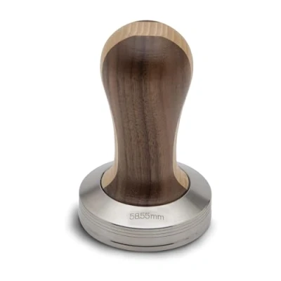 Imagen de LELIT Tamper de Café para Filtro LELIT58 con Mango Madera Prensador Compactador Utensilios Café, Plateado/Marrón