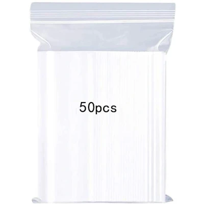 Imagen de YOFADCI Zip Bolsas, bolsa reutilizable de bloqueo cremallera fuerte, engrosamiento y durable, cerradura firme para cerrar, 25x35cm se aplican 50PCS Grande