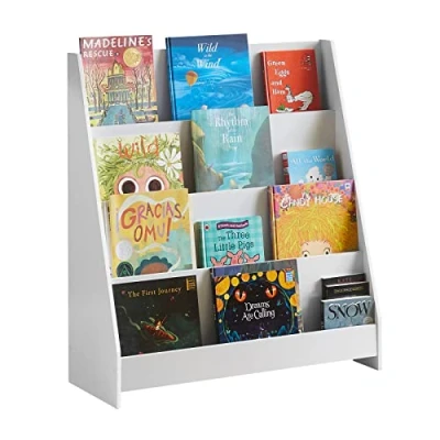 Imagen de SoBuy Librería Infantil para niños Estantería Juguetes con 4 Compartimentos Abiertos 80 x 30 88 cm KMB32 W ES