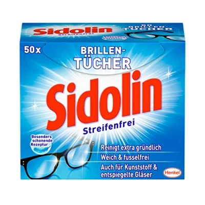 Imagen de Sidolin Paños de limpieza húmedos para gafas, pantallas y (50 unidades)