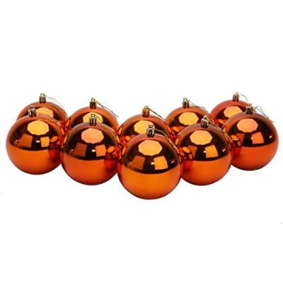 Imagen de Toyland® 10 Adornos navideños de Color Extra Grande 100 mm Decoraciones para árboles Navidad (Cobre)