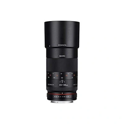 Imagen de Rokinon Lente Macro teleobjetivo de Marco Completo F2.8 ED UMC 100 mm para cámaras Intercambiable Fuji X